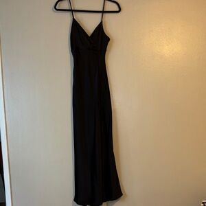 Zara Black Spaghetti Strap Maxi Dress Size S